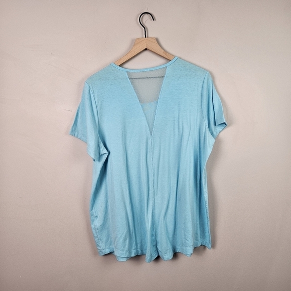 Ideology Short Sleeve Blue Active Tee 1X - Picture 4 of 4